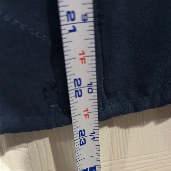 croft & barrow Medium Gray Blue Zip-Front Embroidered Blouse - Picture 7 of 7